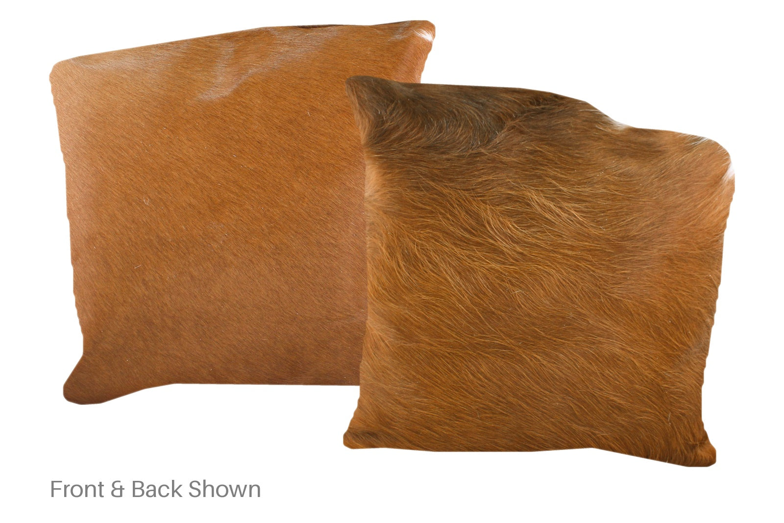 Solid Brown Cowhide Pillow #A52577