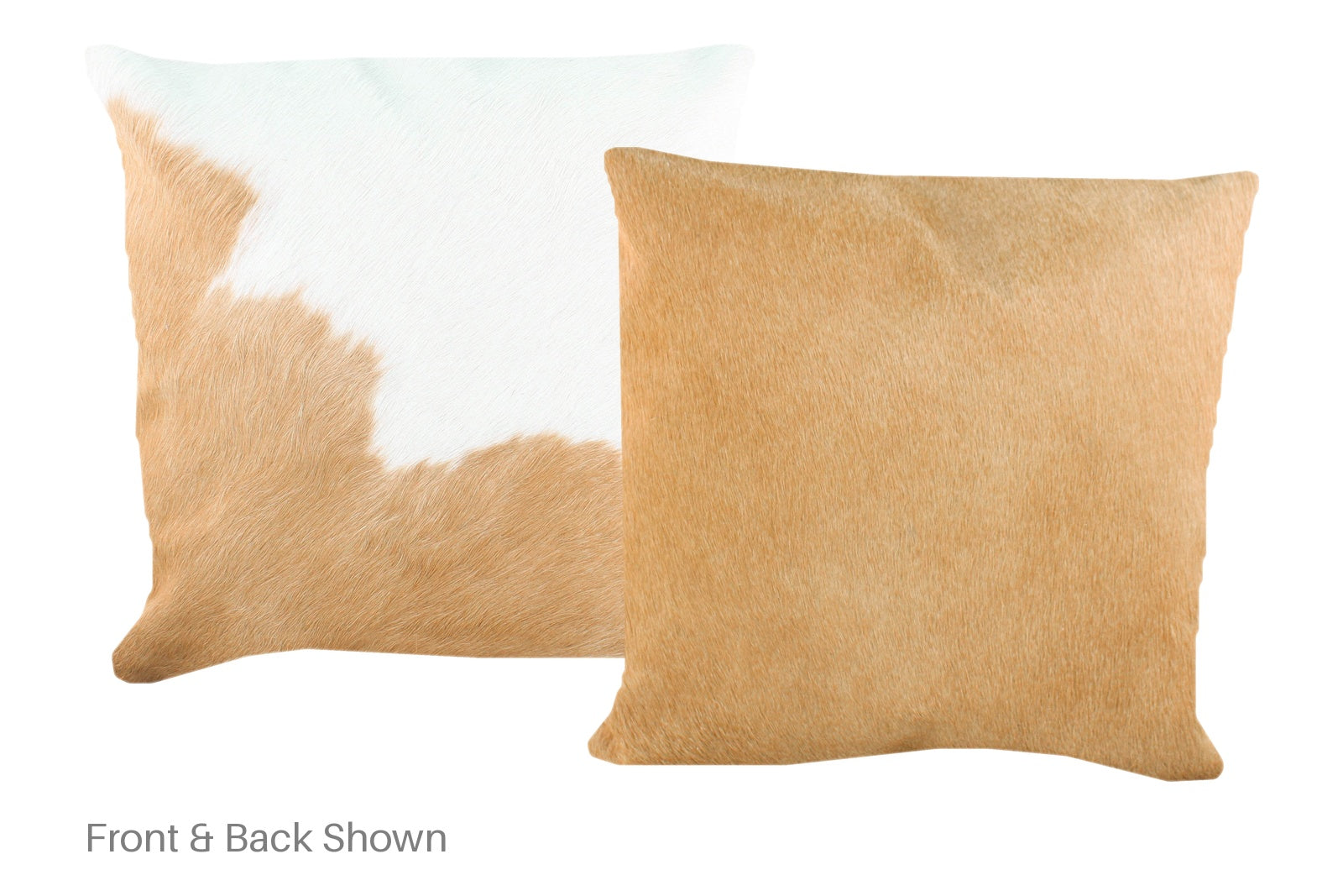 Beige and White Cowhide Pillow #A52582