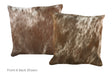 Salt and Pepper Brown Cowhide Pillow 16x16 #A52583 by Hudson Hides