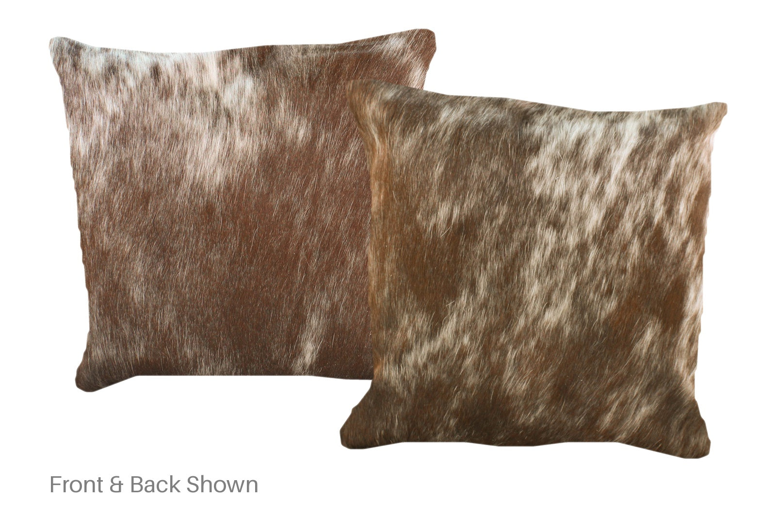 Salt and Pepper Brown Cowhide Pillow #A52583