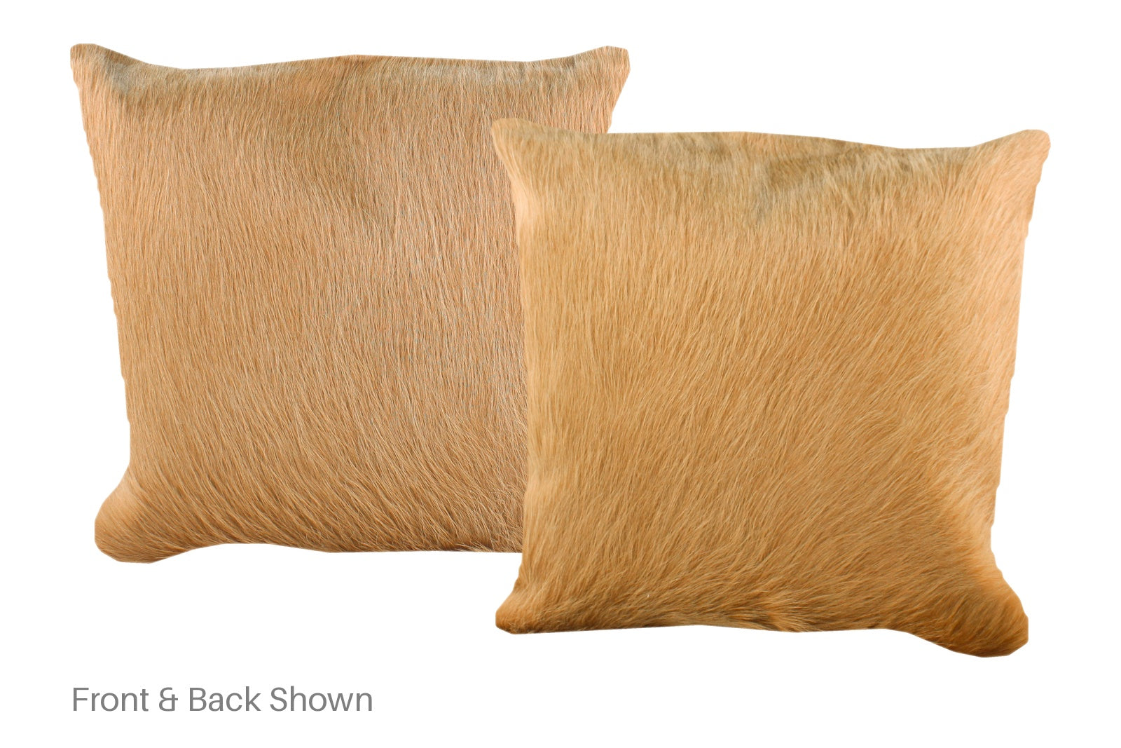 Solid Brown Cowhide Pillow #A52584