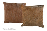 Brown with Red Cowhide Pillow 16x16 #A52587 by Hudson Hides