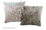 Salt and Pepper Black Cowhide Pillow 16x16 #A52589 by Hudson Hides