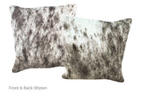 Salt and Pepper Black Cowhide Pillow 16x16 #A52590 by Hudson Hides