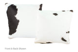 Black and White Cowhide Pillow 16x16 #A52591 by Hudson Hides