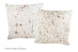 Salt and Pepper Brown Cowhide Pillow 16x16 #A52592 by Hudson Hides