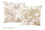 Salt and Pepper Brown Cowhide Pillow 16x16 #A52593 by Hudson Hides