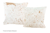 Salt and Pepper Brown Cowhide Pillow 16x16 #A52594 by Hudson Hides