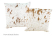 Salt and Pepper Brown Cowhide Pillow 16x16 #A52596 by Hudson Hides