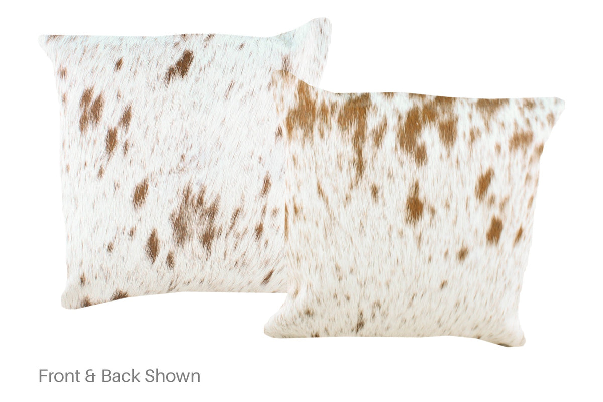 Salt and Pepper Brown Cowhide Pillow #A52596