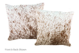 Salt and Pepper Brown Cowhide Pillow 16x16 #A52597 by Hudson Hides