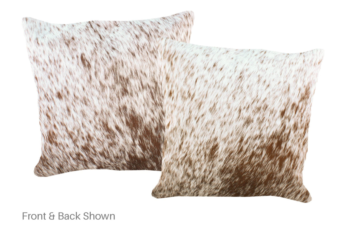 Salt and Pepper Brown Cowhide Pillow #A52597