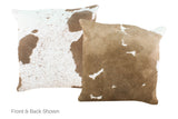 Taupe Cowhide Pillow 16x16 #A52598 by Hudson Hides