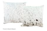 Salt and Pepper Black Cowhide Pillow 16x16 #A52600 by Hudson Hides