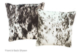 Salt and Pepper Black Cowhide Pillow 16x16 #A52602 by Hudson Hides
