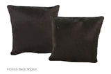Solid Black Cowhide Pillow 16x16 #A52605 by Hudson Hides