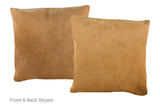 Solid Brown Cowhide Pillow 16x16 #A52607 by Hudson Hides