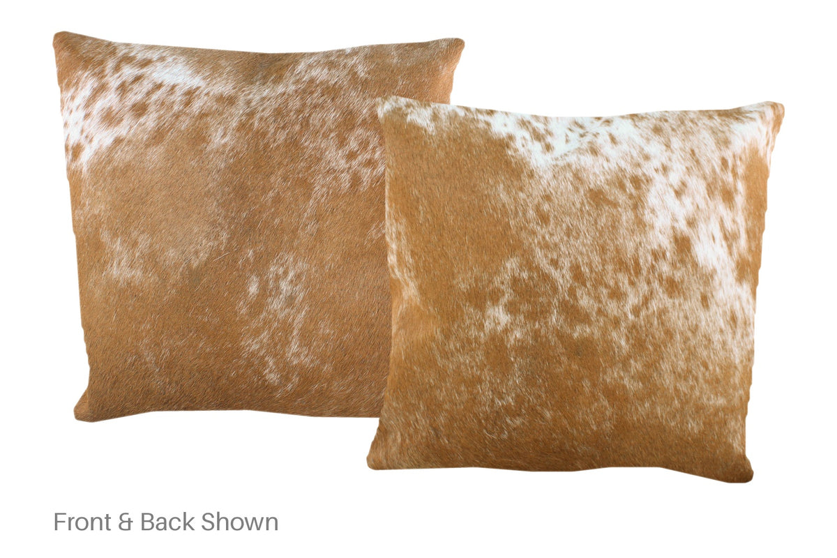 Salt and Pepper Brown Cowhide Pillow #A52608