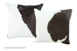 Black and White Cowhide Pillow 16x16 #A52624 by Hudson Hides