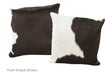 Black and White Cowhide Pillow 16x16 #A52625 by Hudson Hides