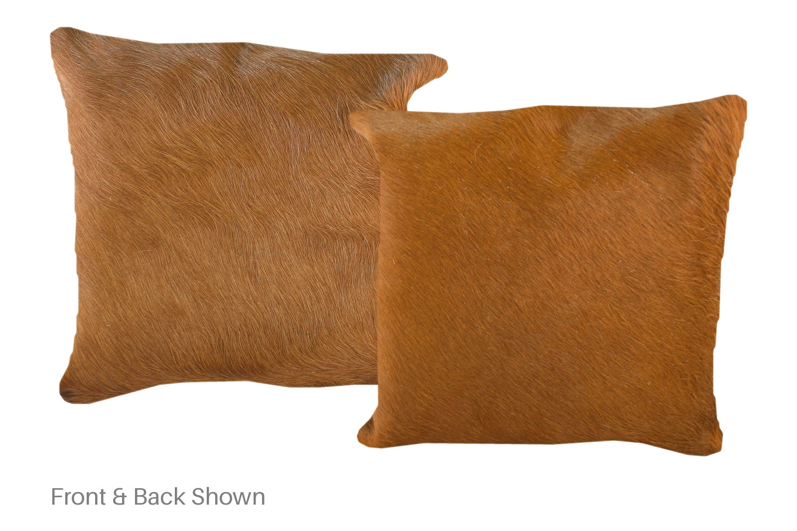 Solid Brown Cowhide Pillow #A52626