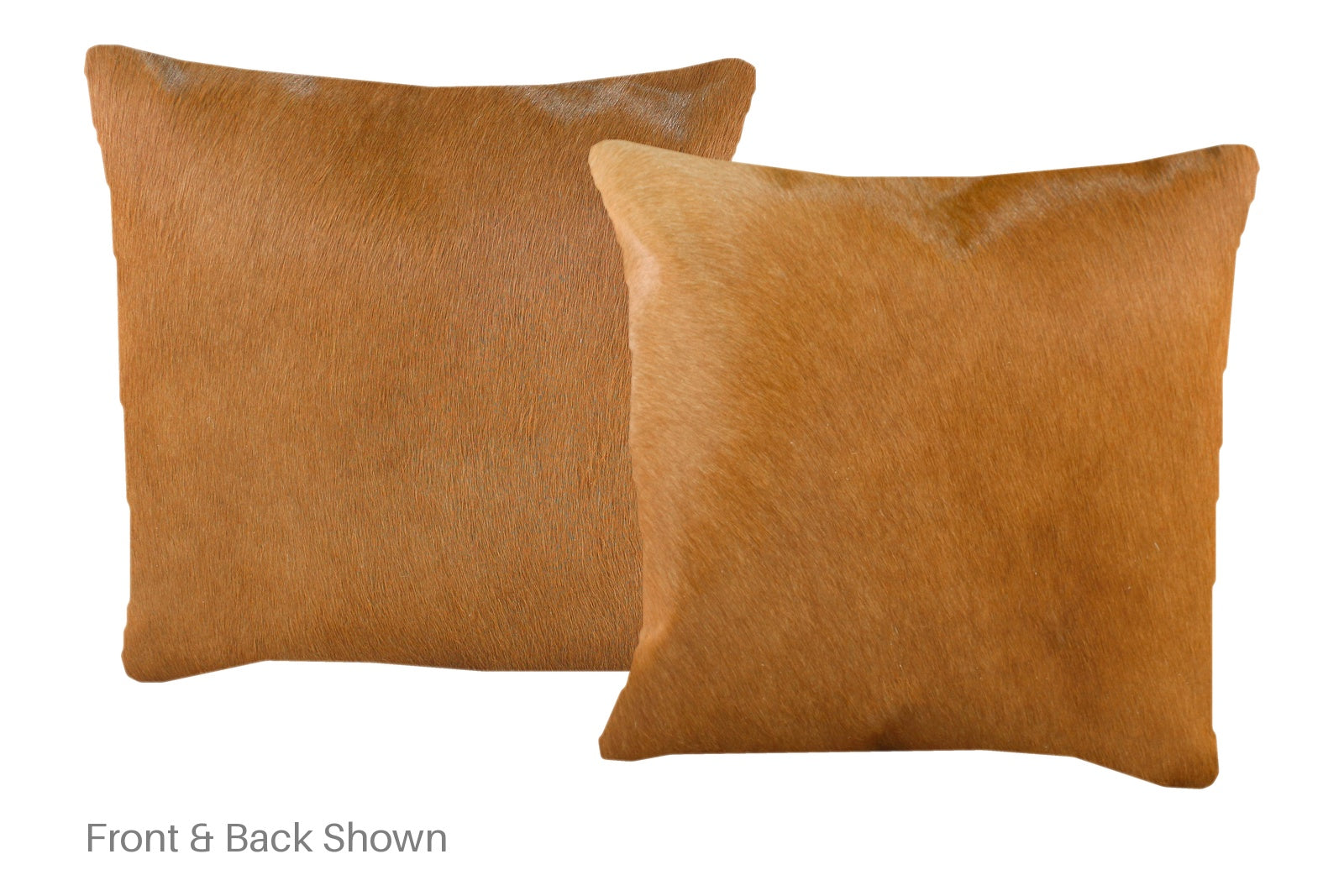Solid Brown Cowhide Pillow #A52630