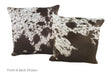 Salt and Pepper Brown Cowhide Pillow 16x16 #A52635 by Hudson Hides