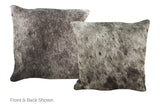 Salt and Pepper Black Cowhide Pillow 16x16 #A52638 by Hudson Hides