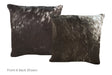 Salt and Pepper Black Cowhide Pillow 16x16 #A52640 by Hudson Hides