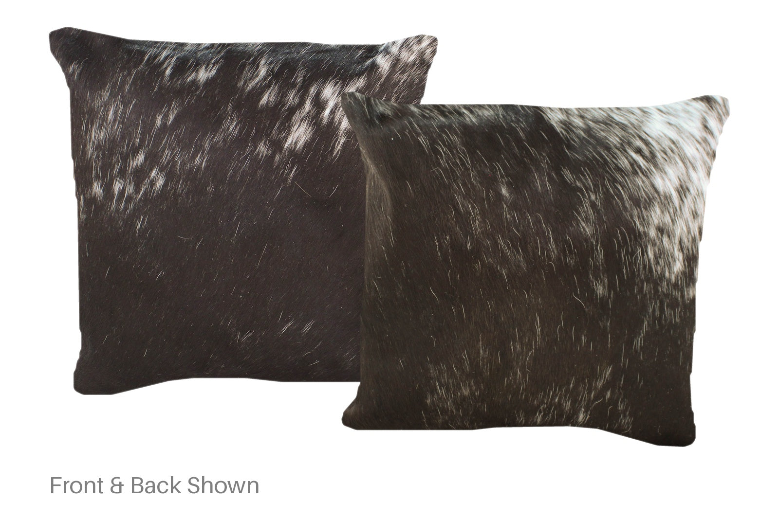 Salt and Pepper Black Cowhide Pillow #A52640