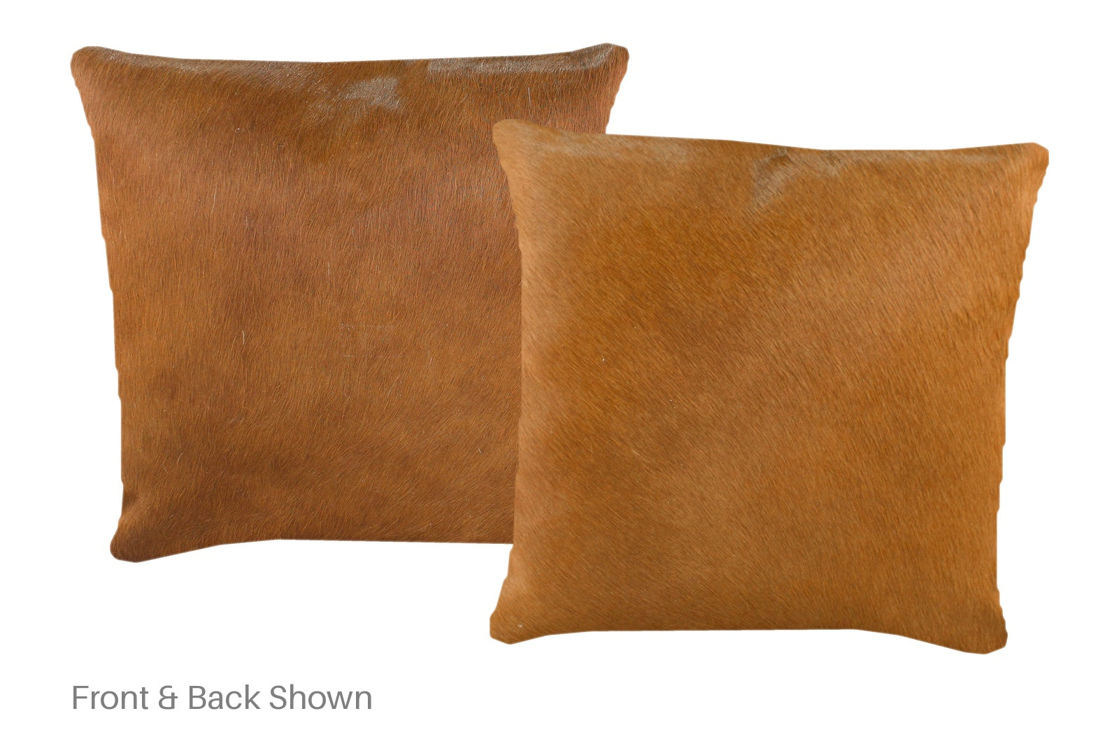 Solid Brown Cowhide Pillow #A52641