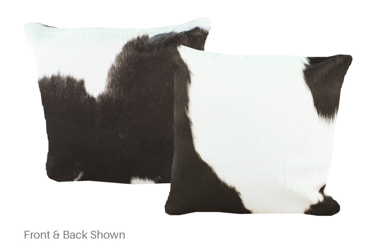 Black and White Cowhide Pillow #A52643