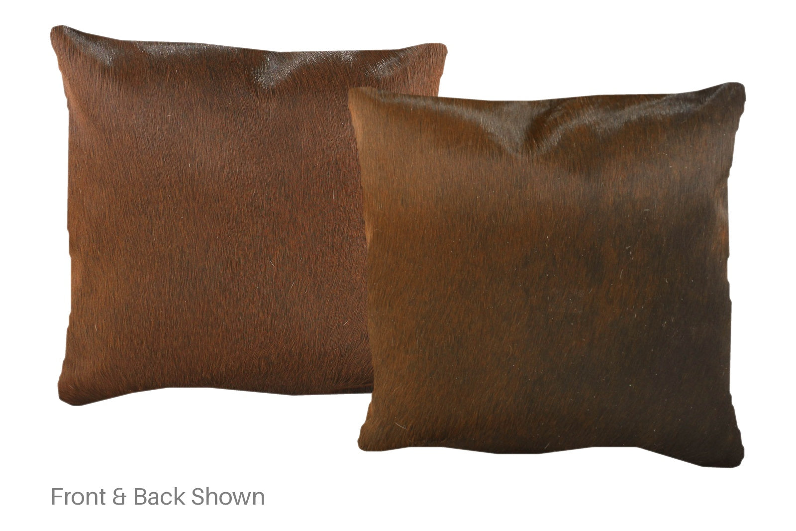 Brown with Red Cowhide Pillow #A52646
