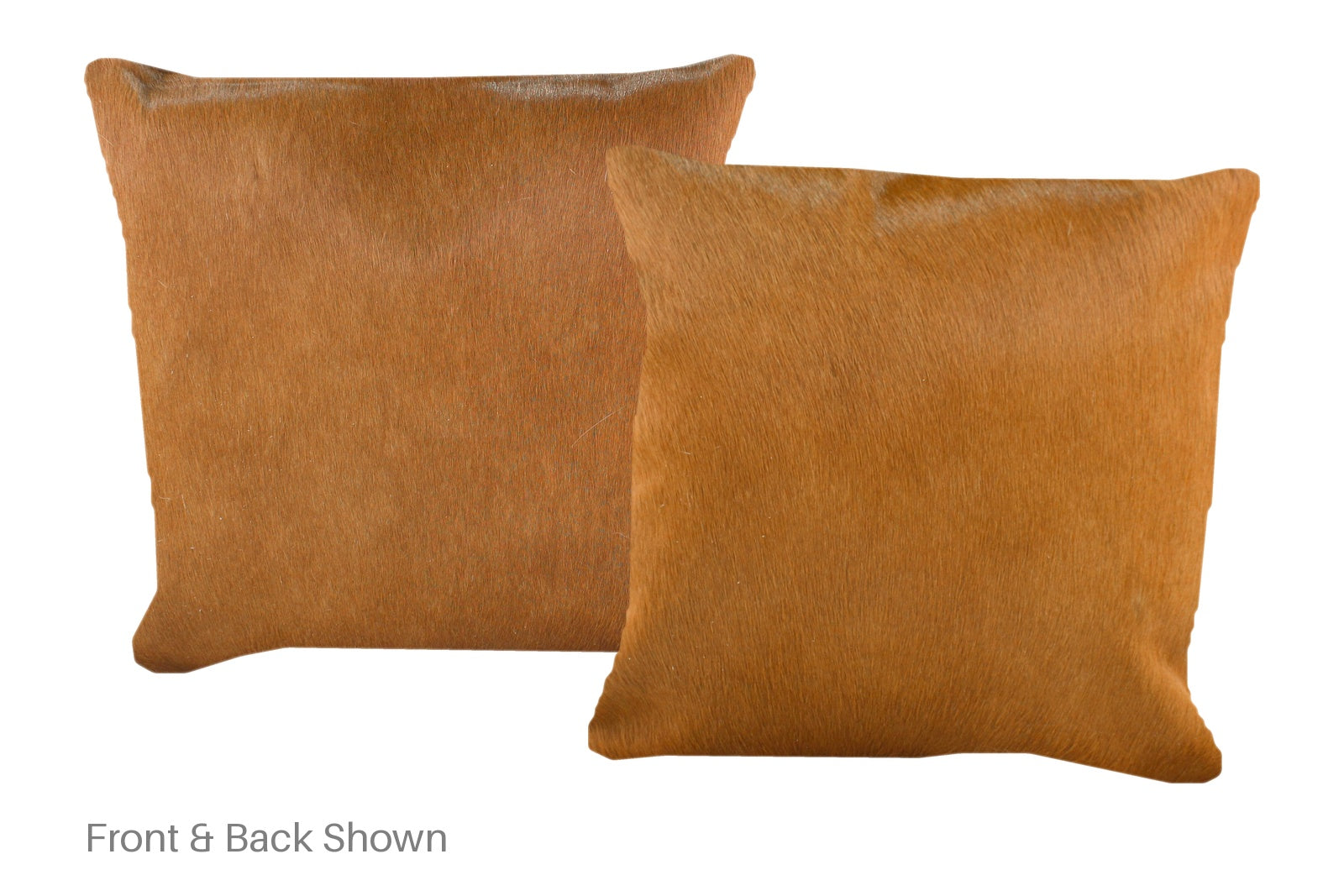 Solid Brown Cowhide Pillow #A52647
