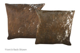 Tricolor Cowhide Pillow 16x16 #A52648 by Hudson Hides
