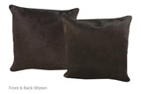 Solid Black Cowhide Pillow 16x16 #A52651 by Hudson Hides