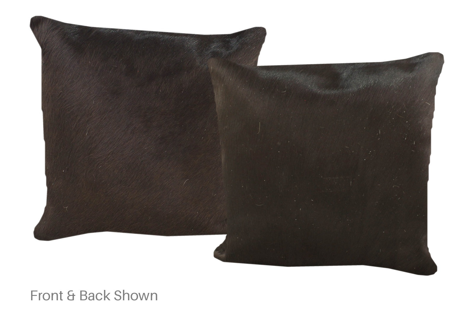Solid Black Cowhide Pillow #A52651