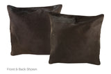 Solid Black Cowhide Pillow 16x16 #A52652 by Hudson Hides