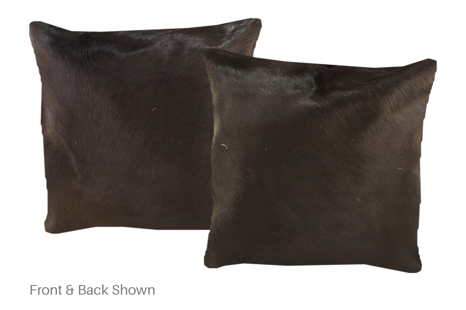 Solid Black Cowhide Pillow #A52652