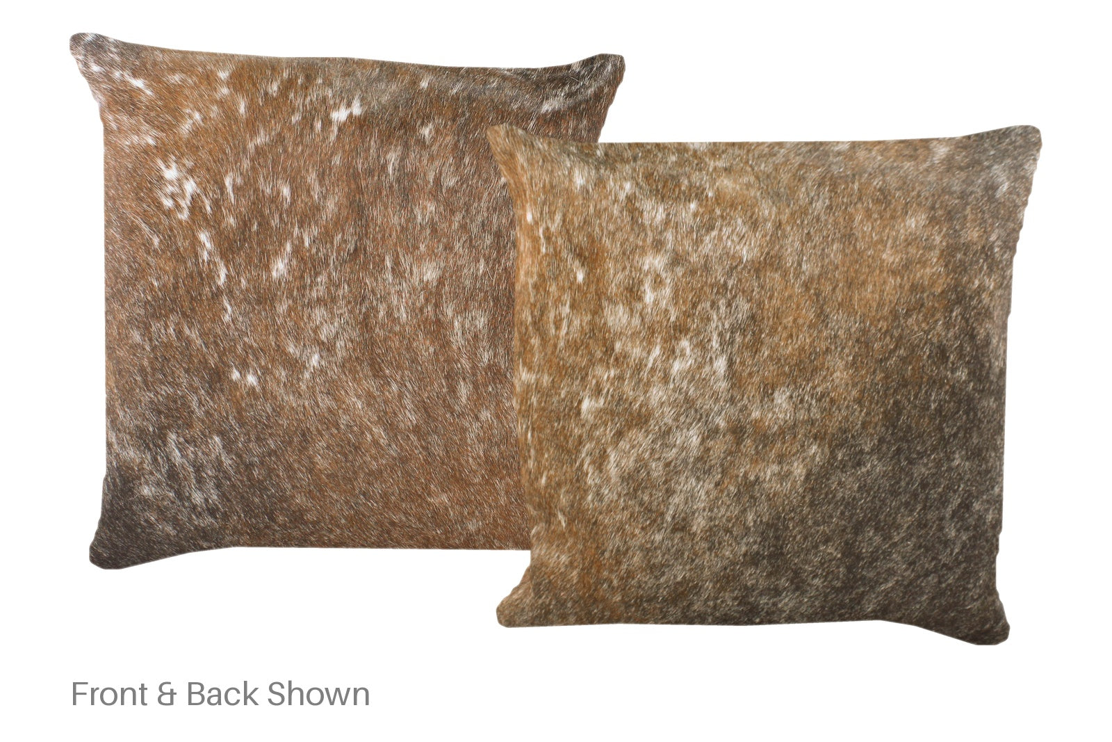 Salt and Pepper Brown Cowhide Pillow #A52657