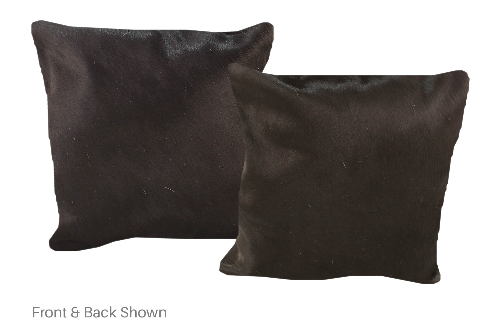 Solid Black Cowhide Pillow #A52664