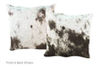 Black and White Cowhide Pillow 16x16 #A52666 by Hudson Hides