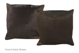 Solid Black Cowhide Pillow 16x16 #A52671 by Hudson Hides