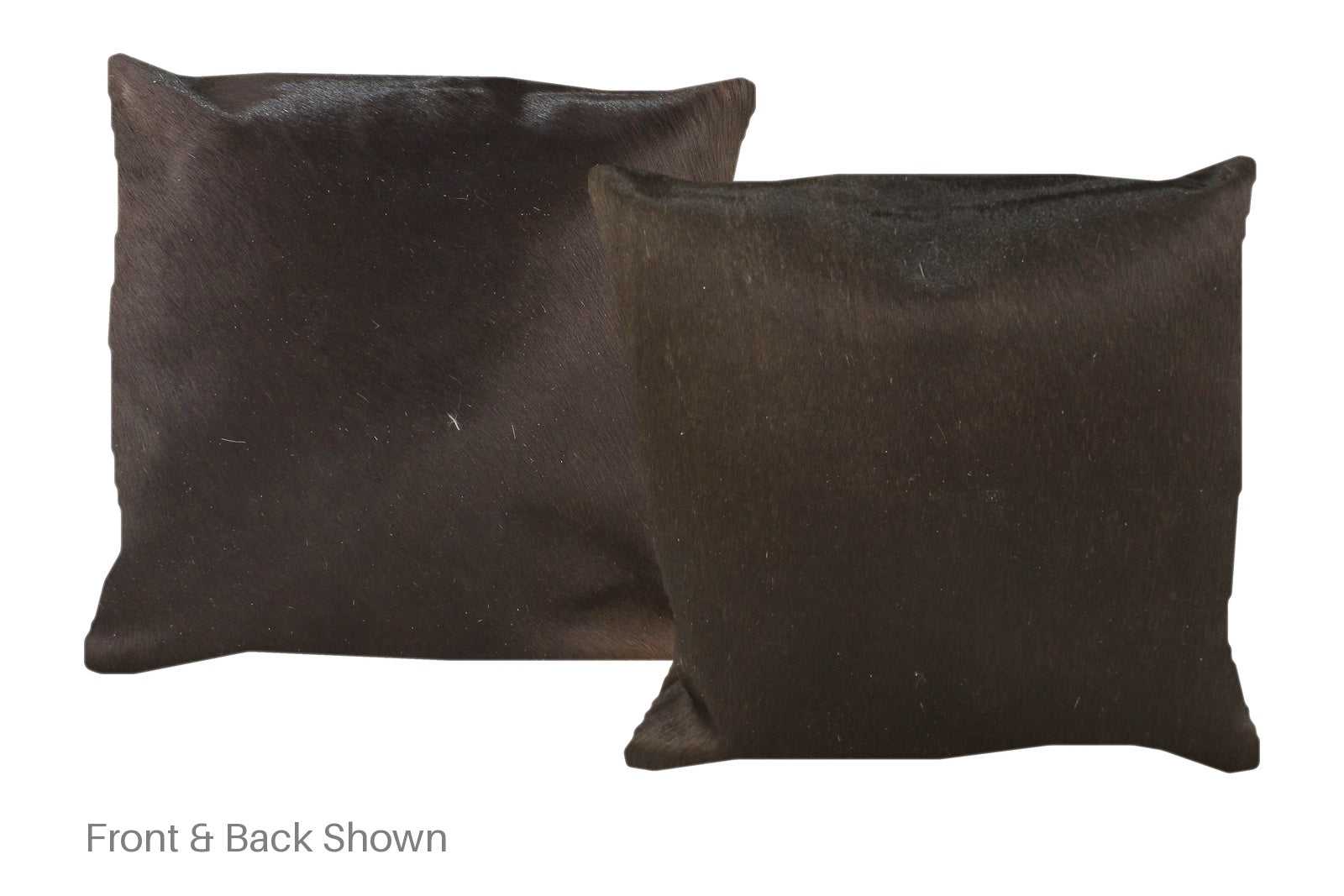 Solid Black Cowhide Pillow #A52671