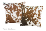Salt and Pepper Brown Cowhide Pillow 16x16 #A52672 by Hudson Hides