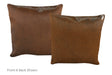 Brown with Red Cowhide Pillow 16x16 #A52673 by Hudson Hides
