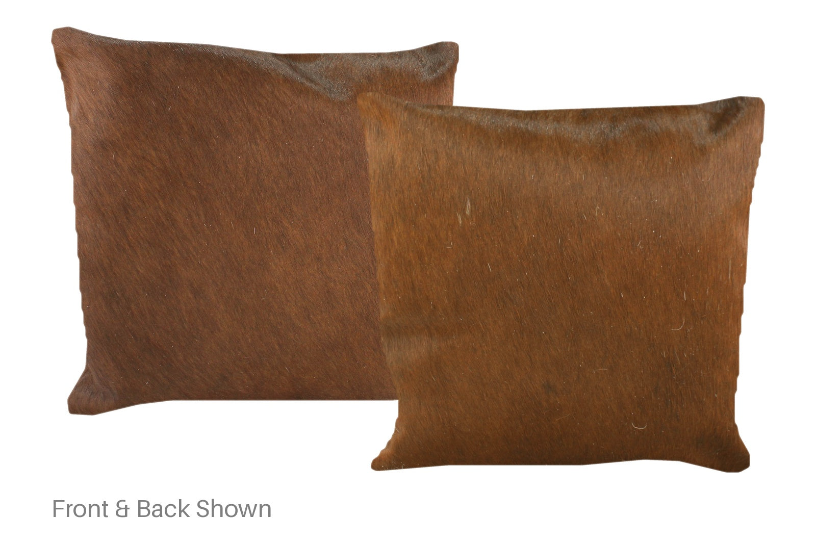 Solid Brown Cowhide Pillow #A52675