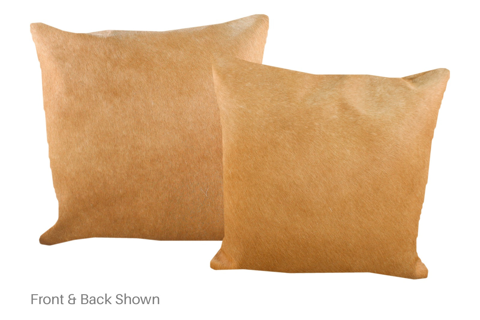 Solid Brown Cowhide Pillow #A52676