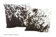 Salt and Pepper Black Cowhide Pillow 20x20 #A52684 by Hudson Hides