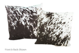 Salt and Pepper Black Cowhide Pillow 20x20 #A52684 by Hudson Hides